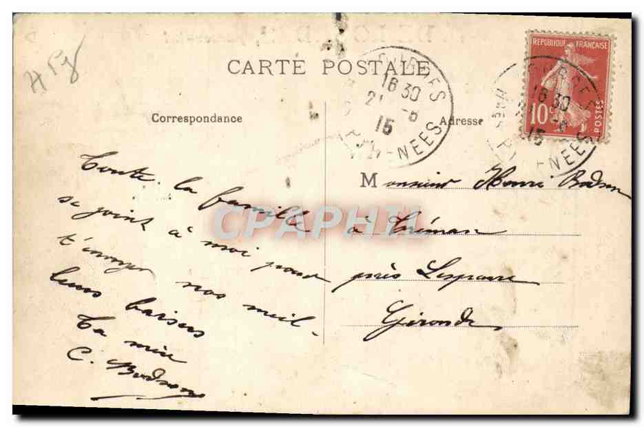 CPA Lourdes Hirondelles  — Verso