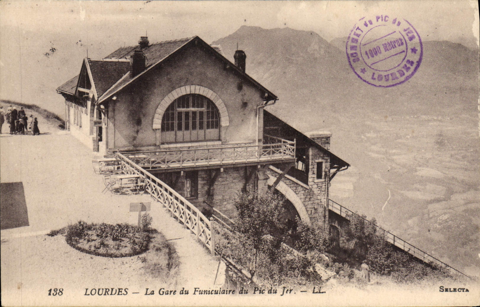 CPA Lourdes La Gare Du Funiculaire Du Pic Du Jer