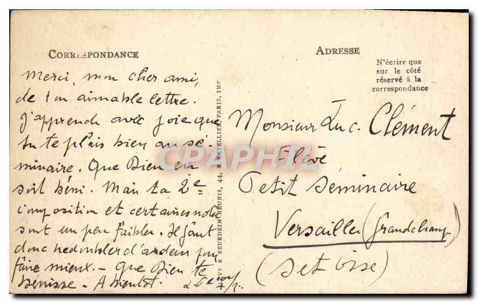 CPA Lourdes Place De La Grotte — Verso