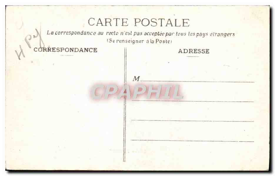CPA Lourdes Le Chateau — Verso