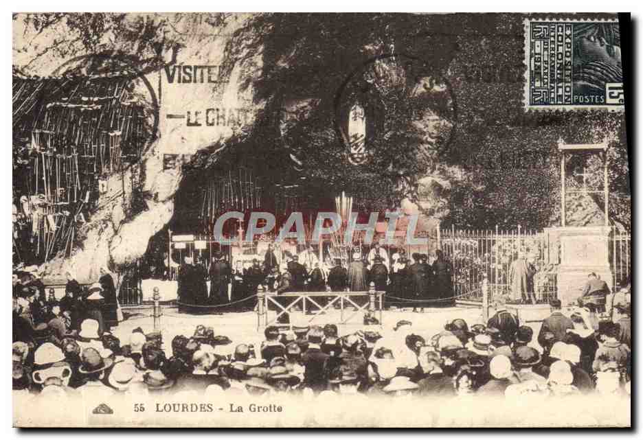 Lourdes - La Grotte — visite à la grotte de Lourdes — éditeur non identifié, n° 55