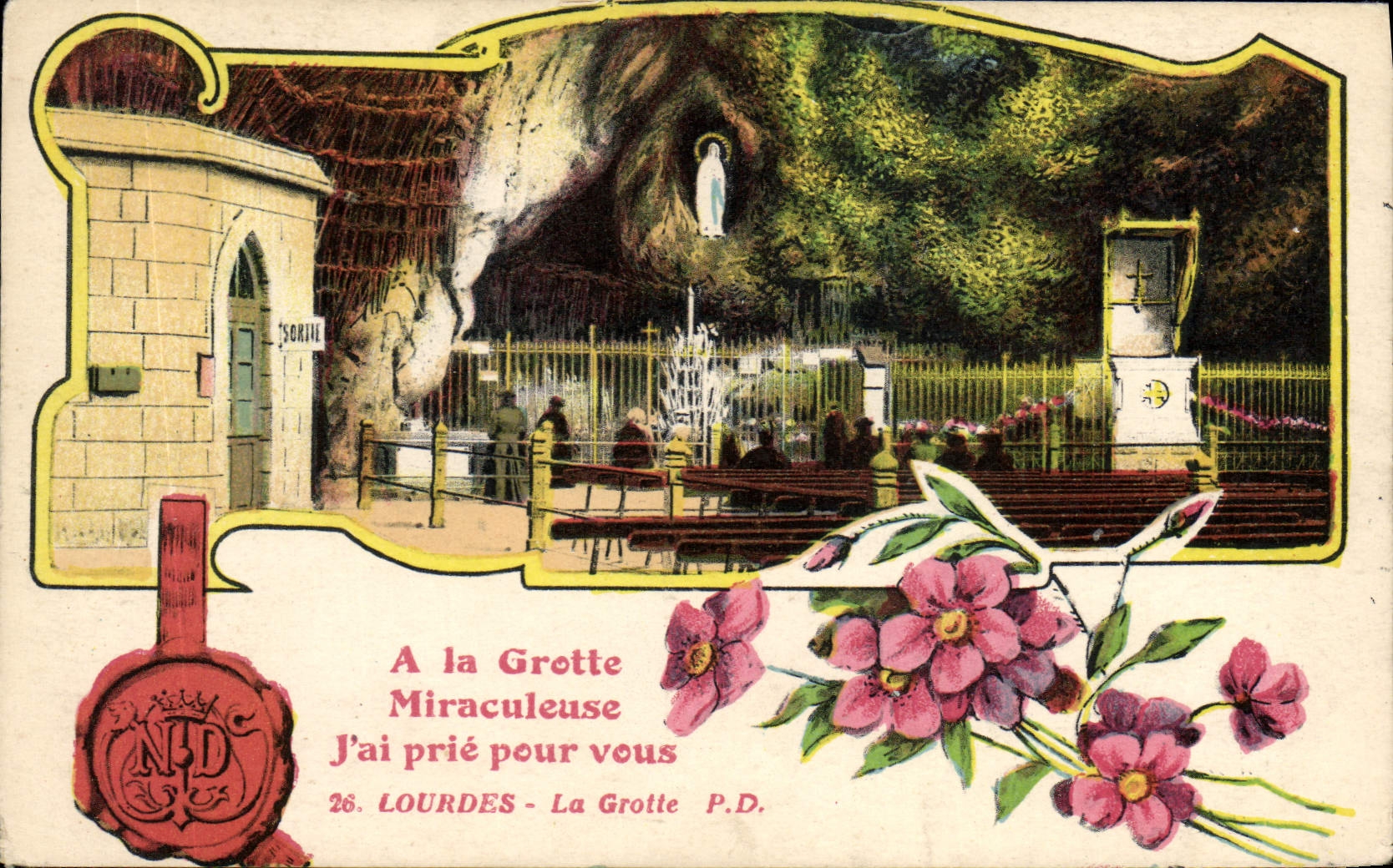 CPA A La Grotte Miraculeuse Lourdes