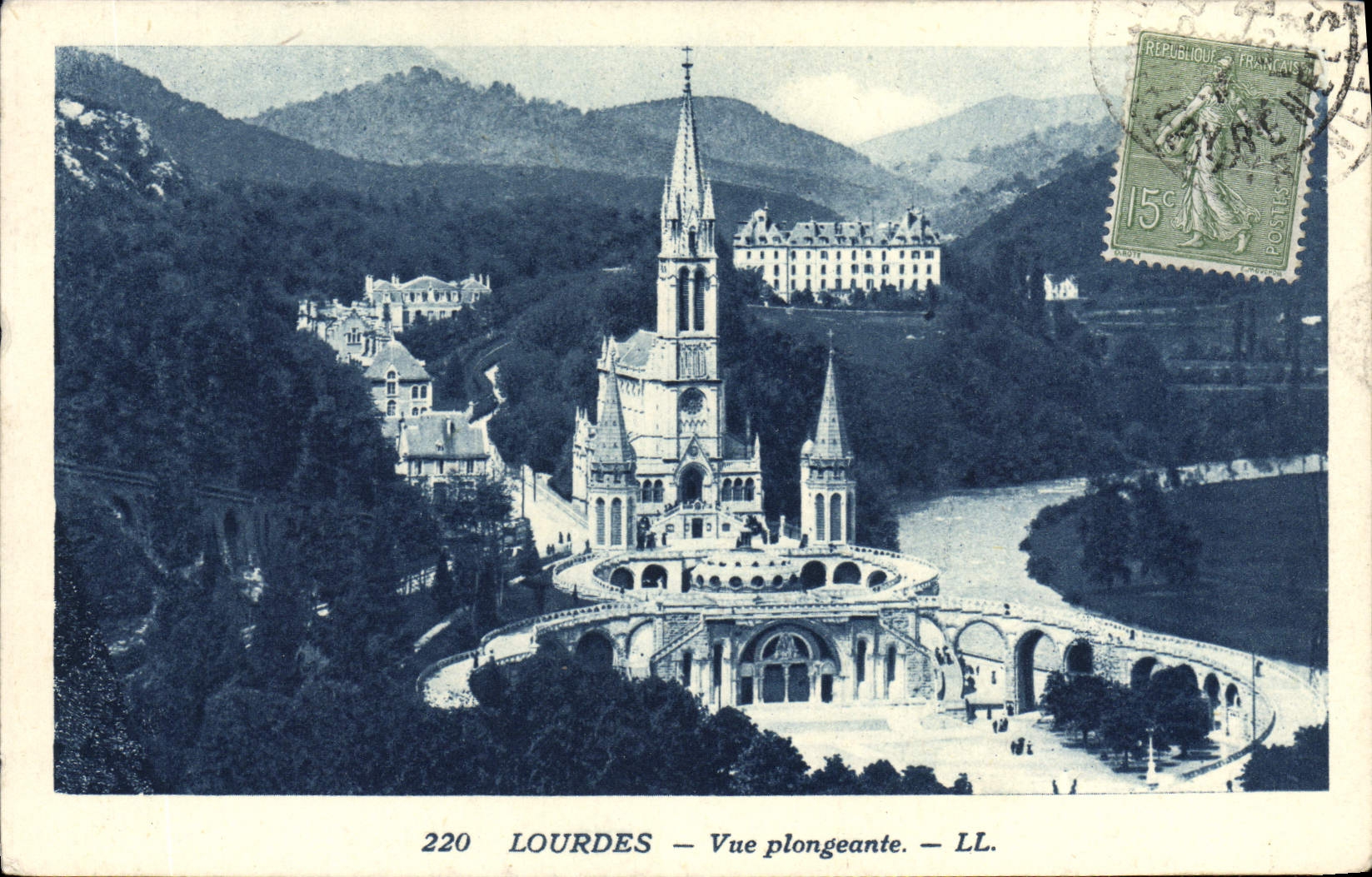 CPA Lourdes Vue Plongeante
