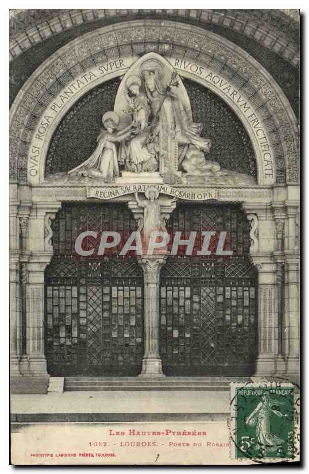 CPA Lourdes Porte Du rosaire 