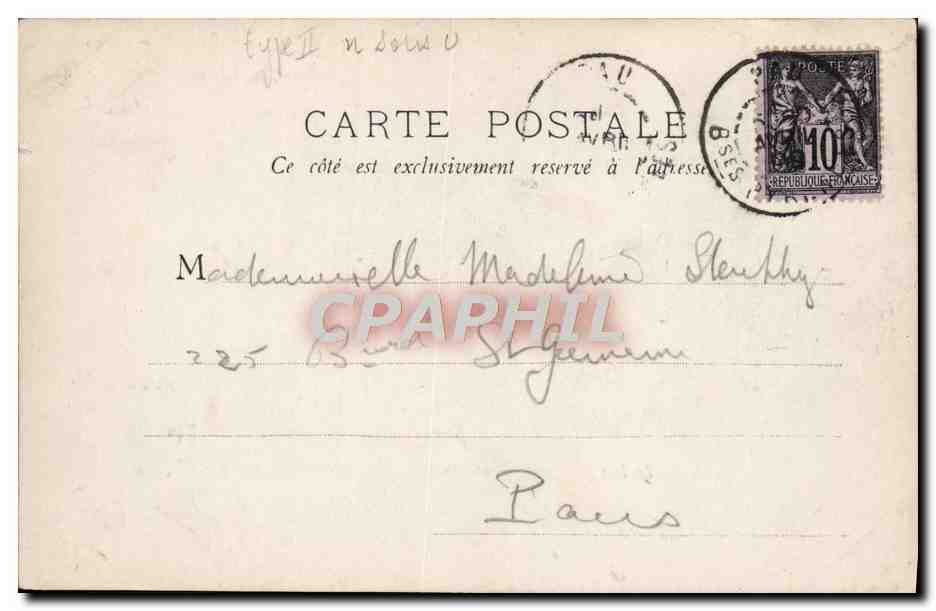 CPA Lourdes Le Lac — Verso