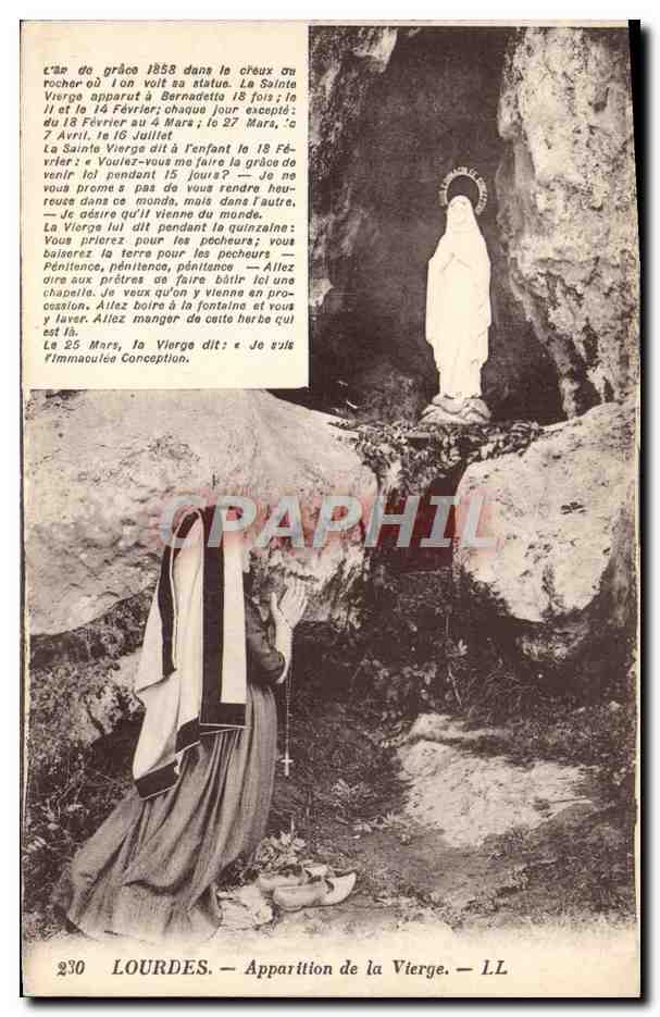 CPA Lourdes Apparition De La Vierge