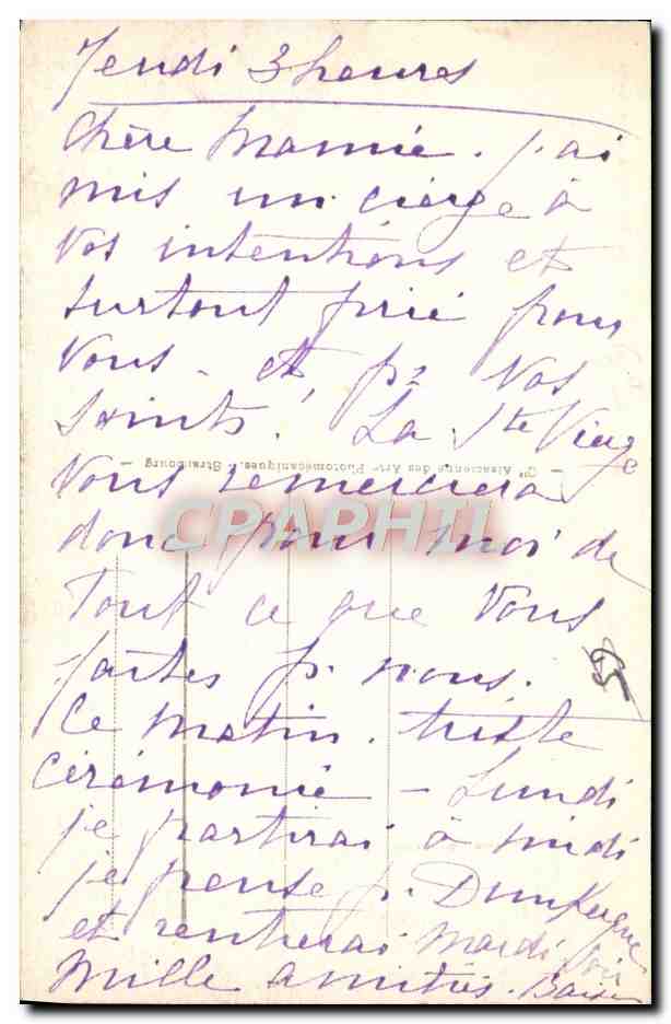 CPA Lourdes La Basilique Et Le Gave — Verso