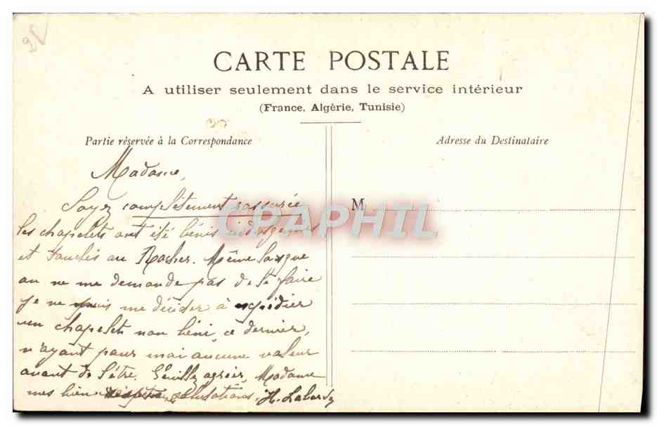 CPA Lourdes Calvaire Breton — Verso
