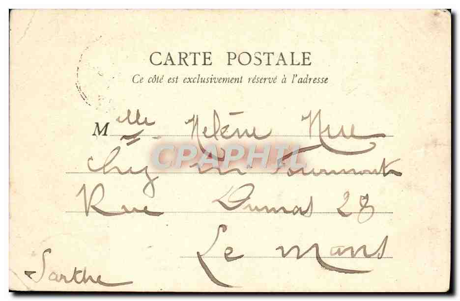 CPA Blois Square Victor Hugo Statue Augustin Thierry — Verso