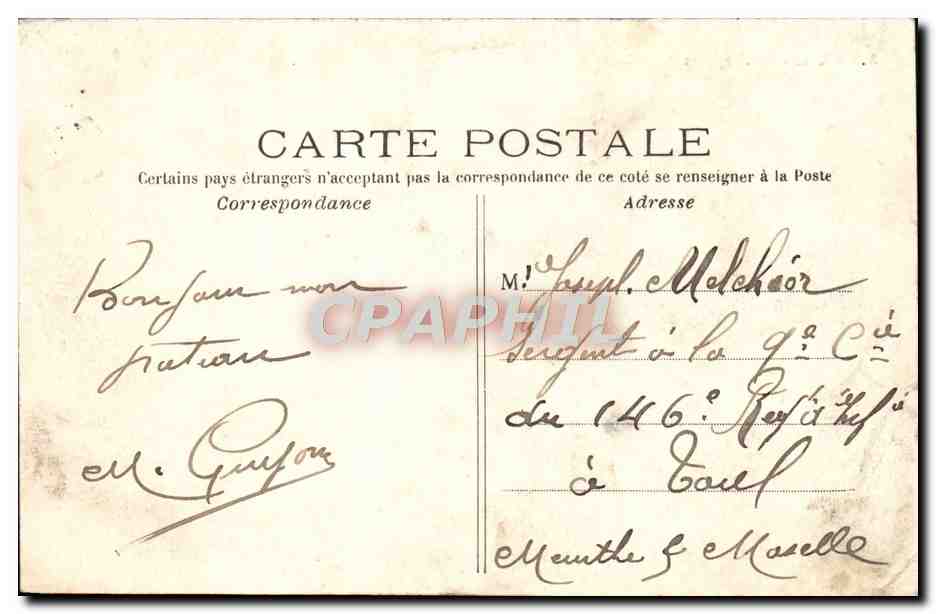 CPA Paris L'Opera — Rückseite