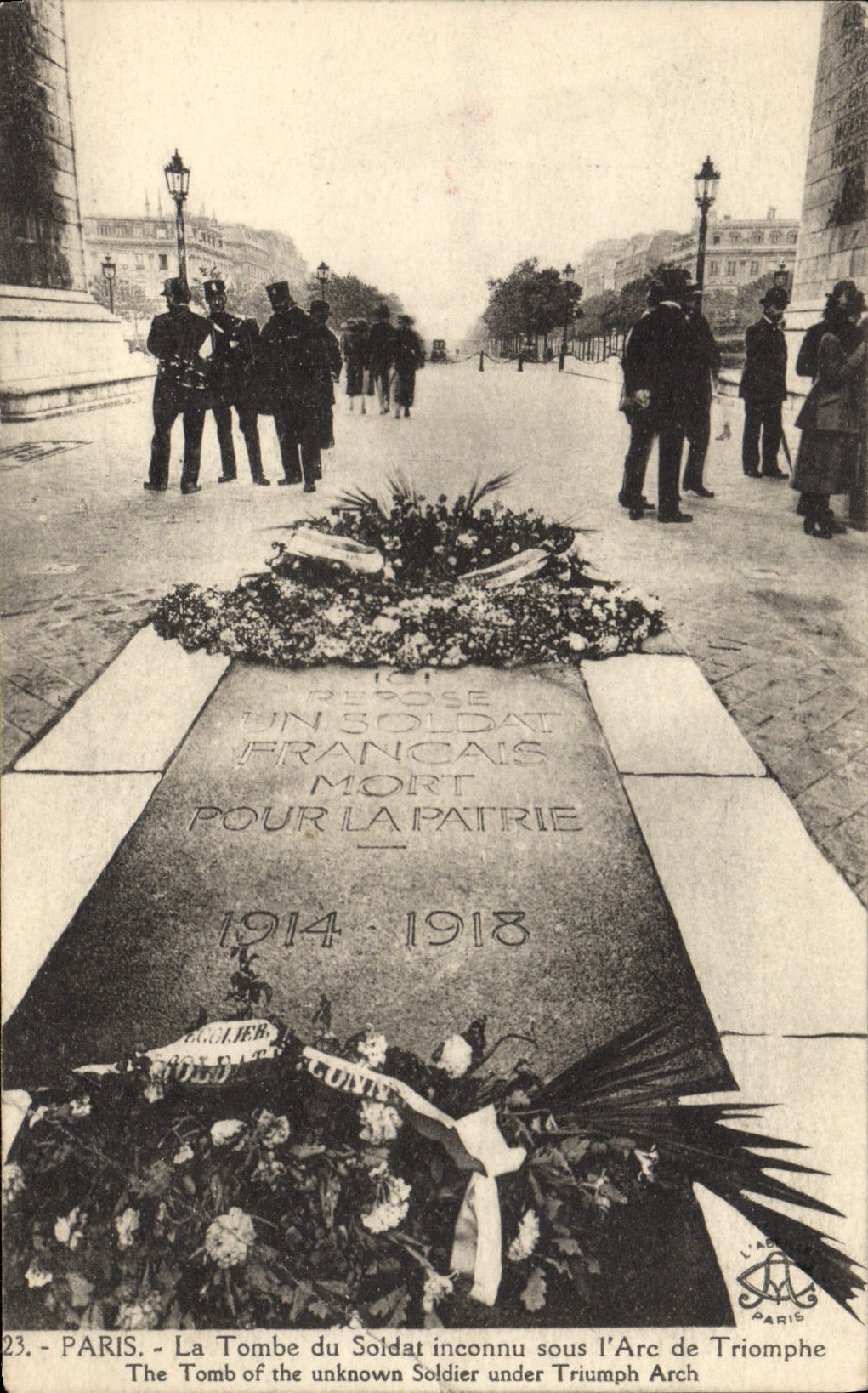 CPA Paris La Tombe Du Soldat Arc De Triomphe Militaria