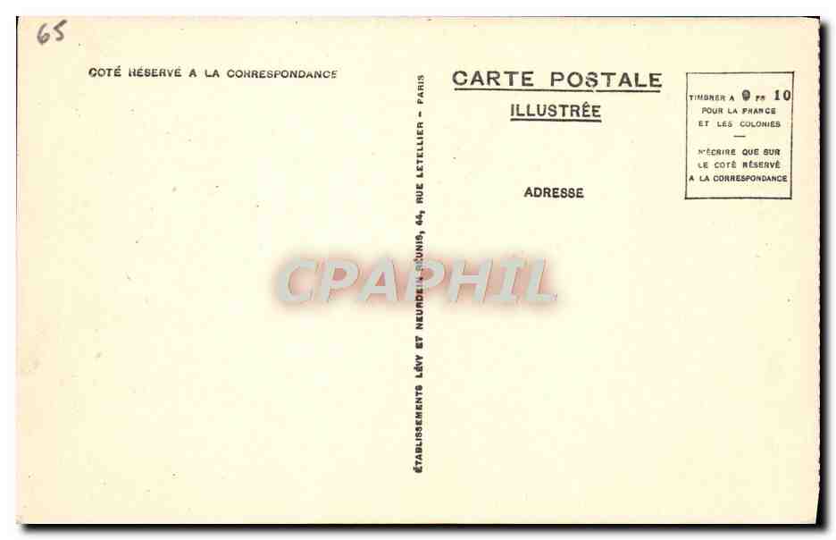 CPA Lourdes Chateau Fort — Verso