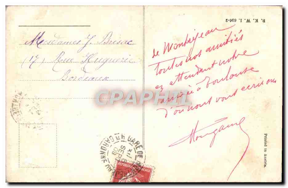 CPA Fantaisie Femme — Rückseite