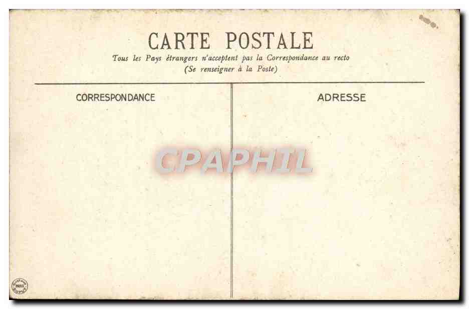 CPA Vichy Statue De La Charite Entree De I'Hopital civil — Rückseite