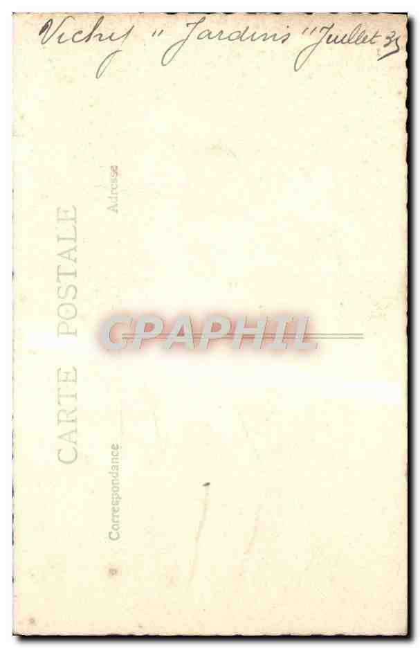 CPA Vichy Jardin — Verso