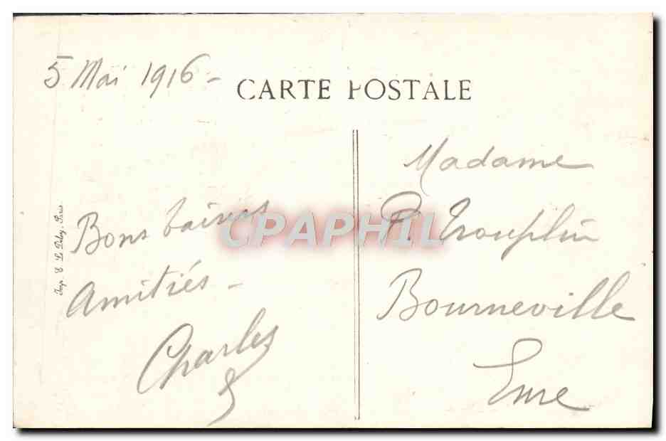 CPA Vitry Le Francois Vue Generale De La Place D'Armes — Verso