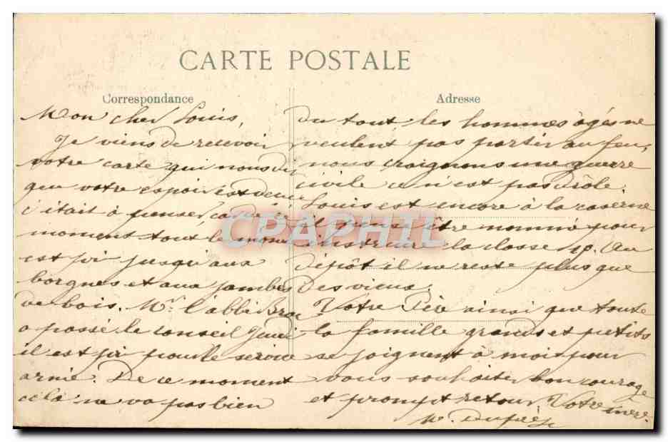 CPA Reims Bomhardement La cathedrale en feu — Rückseite