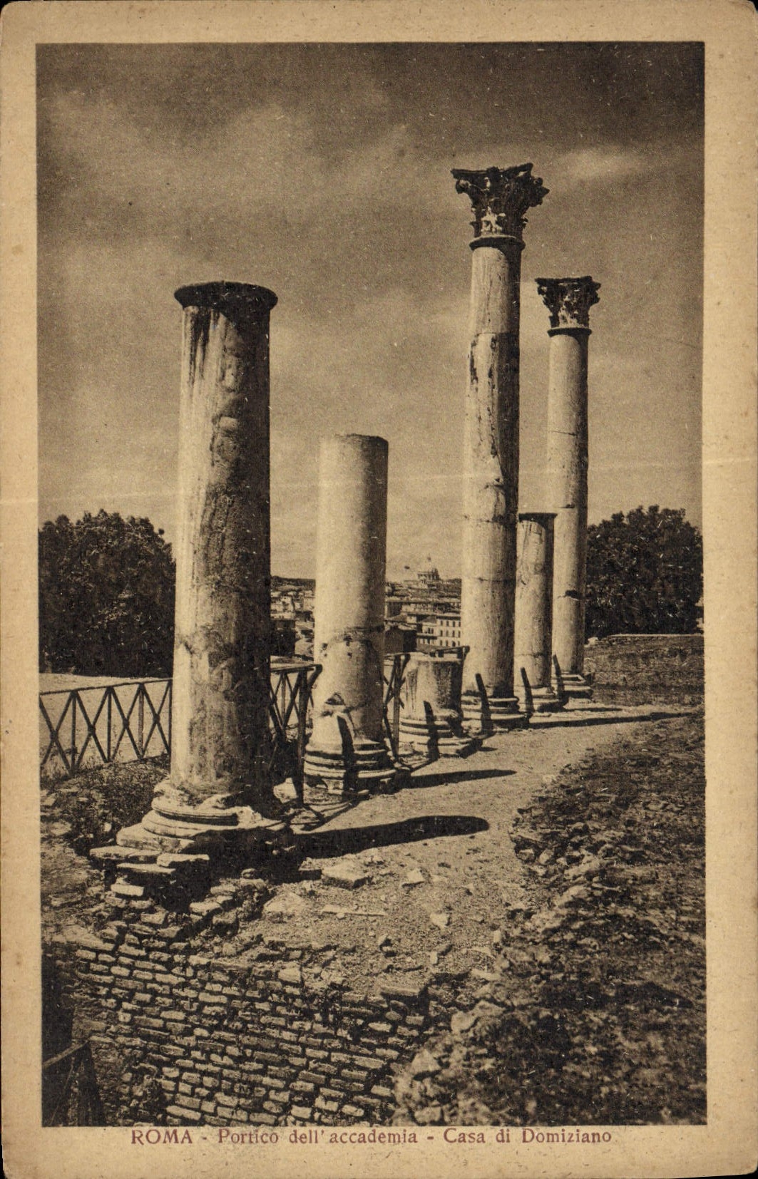 CPA Roma Portico dell academia Casa di Domiziano