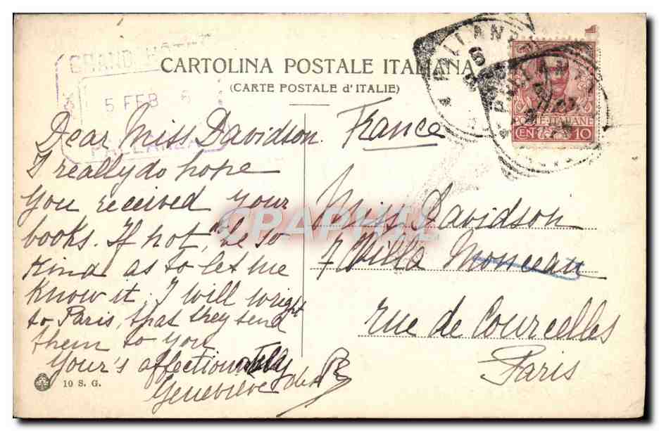 CPA Isole Borromeeviste dal brand Hotel di Streso Lago Maggiore — Rückseite