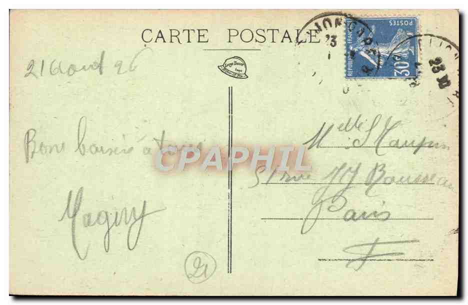 CPA Dijon Vue Generale prise de la Tour del'Hotel de Ville Ouest  — Verso