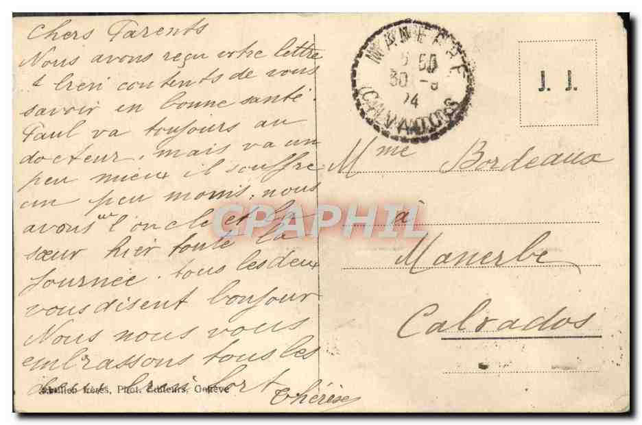 CPA Geneve La Jonction du Rhone et de l'Arve  — Rückseite