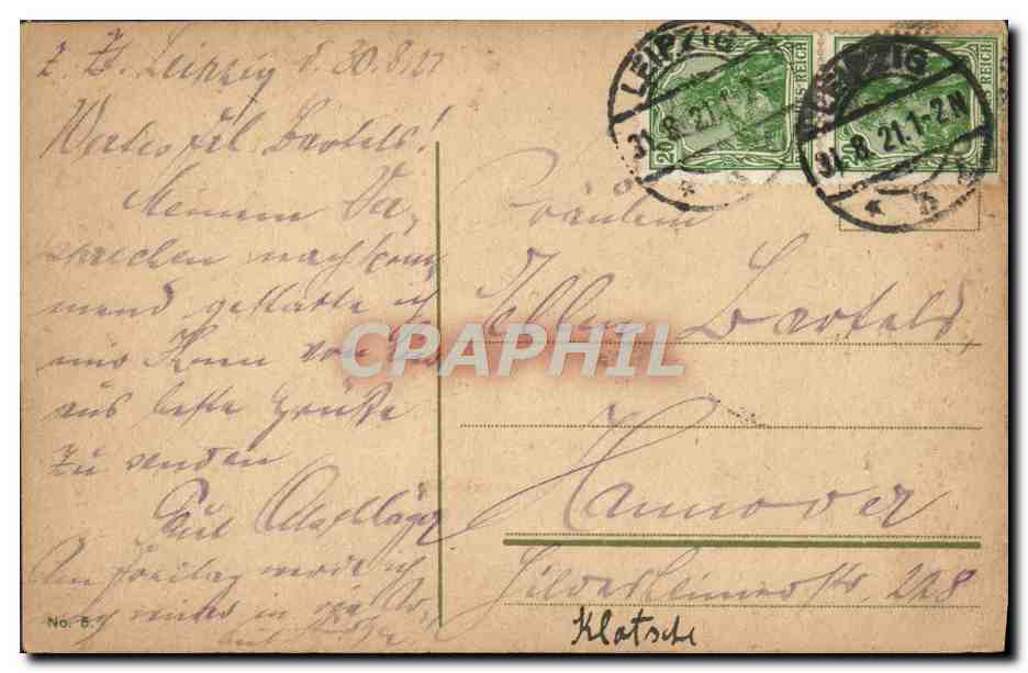 CPA Leipzig Zeppelin Dirigeable  — Rückseite