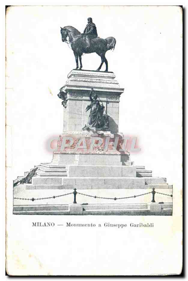 CPA Milano Monumento a Giusepe Garibaldi