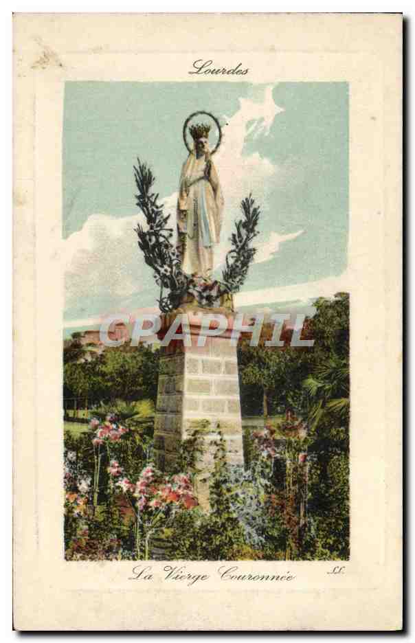CPA Lourdes La vierge couronnee