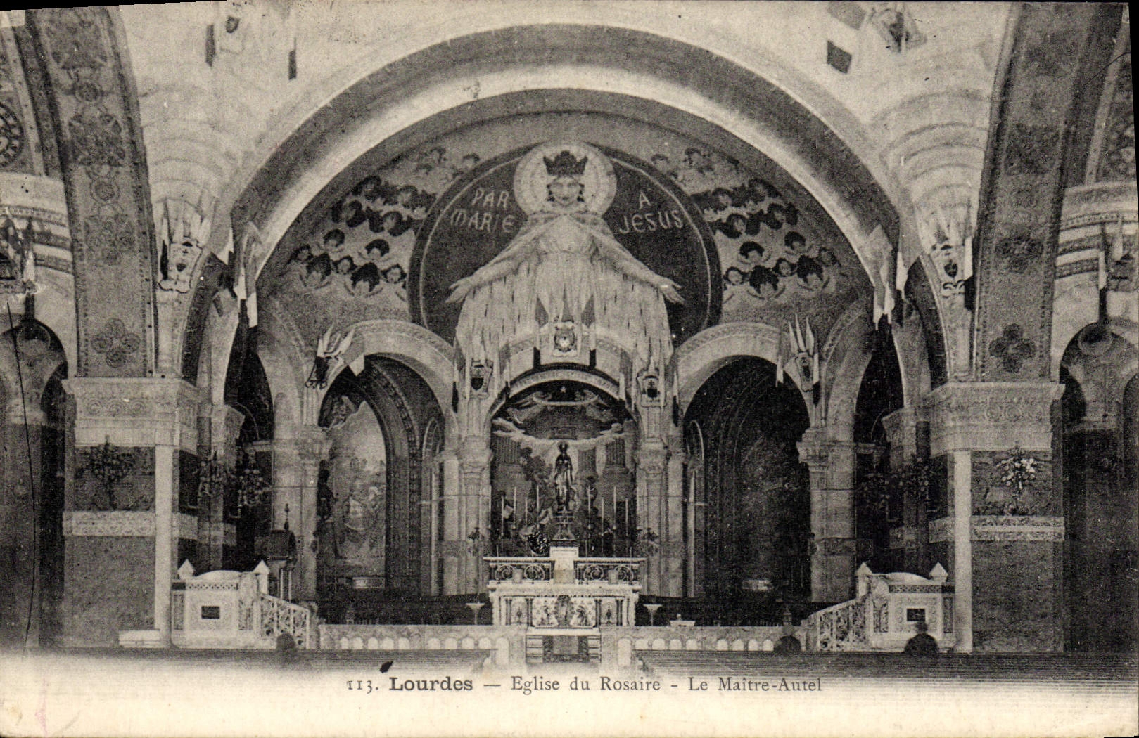CPA Lourdes Eglise du Rosaire Le Maitre Autel
