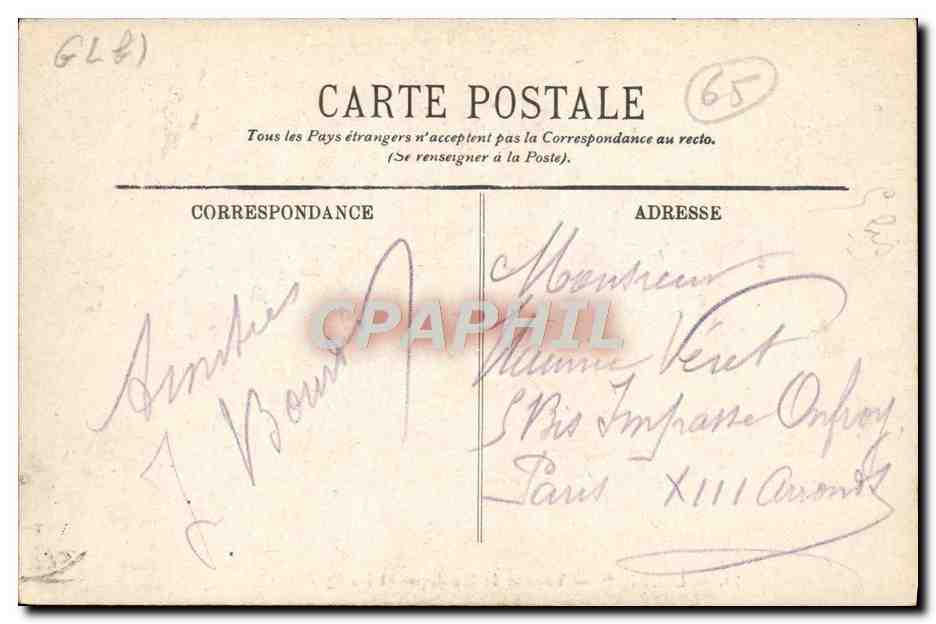 CPA Lourdes Vue sur la Basilique et les Pyrenees  — Verso