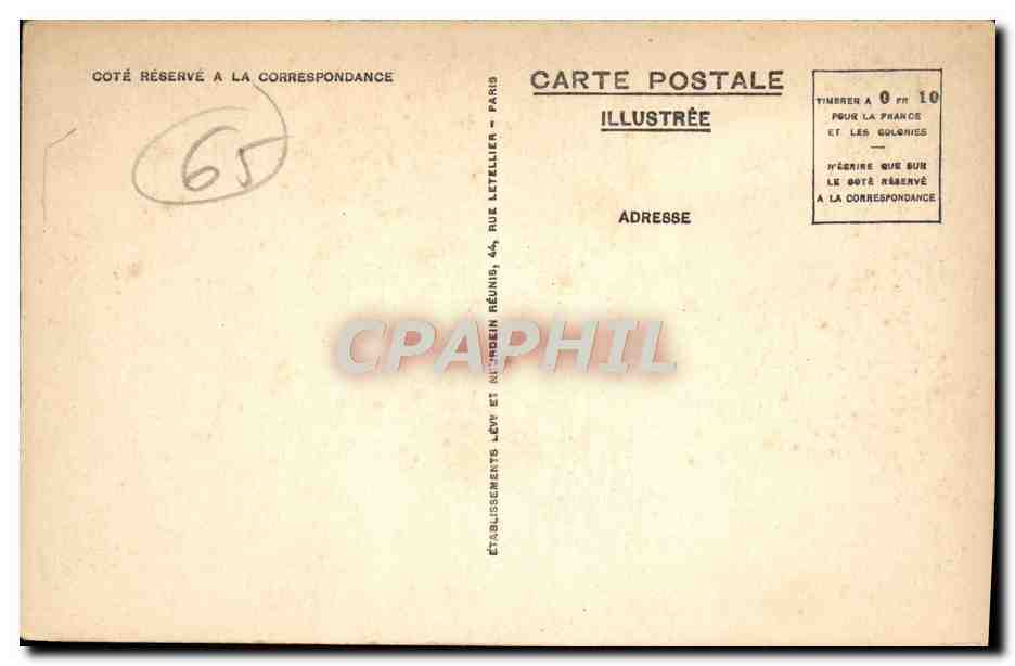 CPA Lourdes La Place de la Grotte et le Gave  — Verso