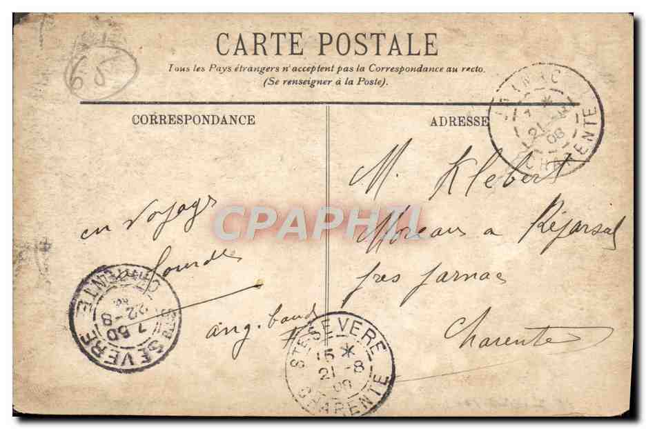 CPA Lourdes La Grotte  — Verso