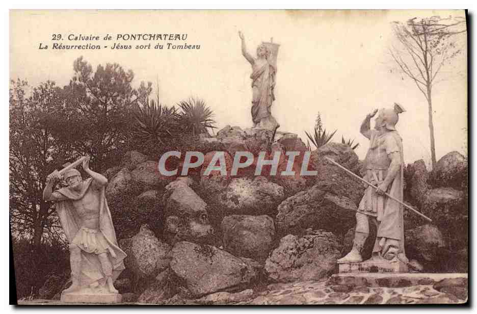 CPA Calvaire de Pontchateau La resurrection Jesus sort du tombeau 