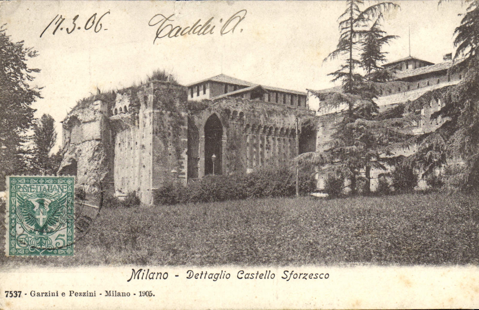 CPA Milano Dettaglio Castello Sforzesco