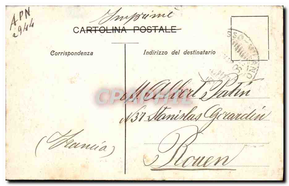 CPA Milano Dettaglio Castello Sforzesco — Rückseite