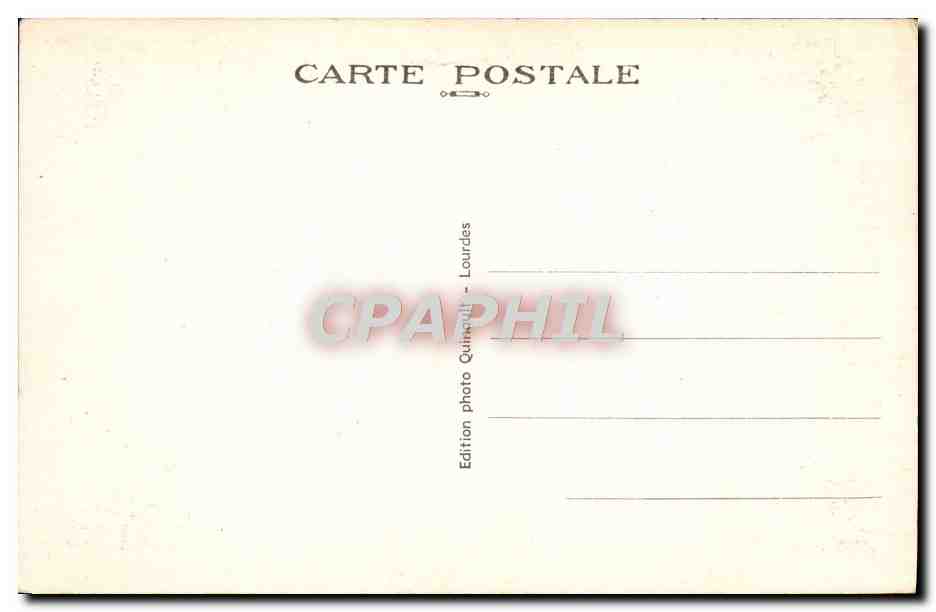 CPA Lourdes La Grotte Miraculeuse  — Verso