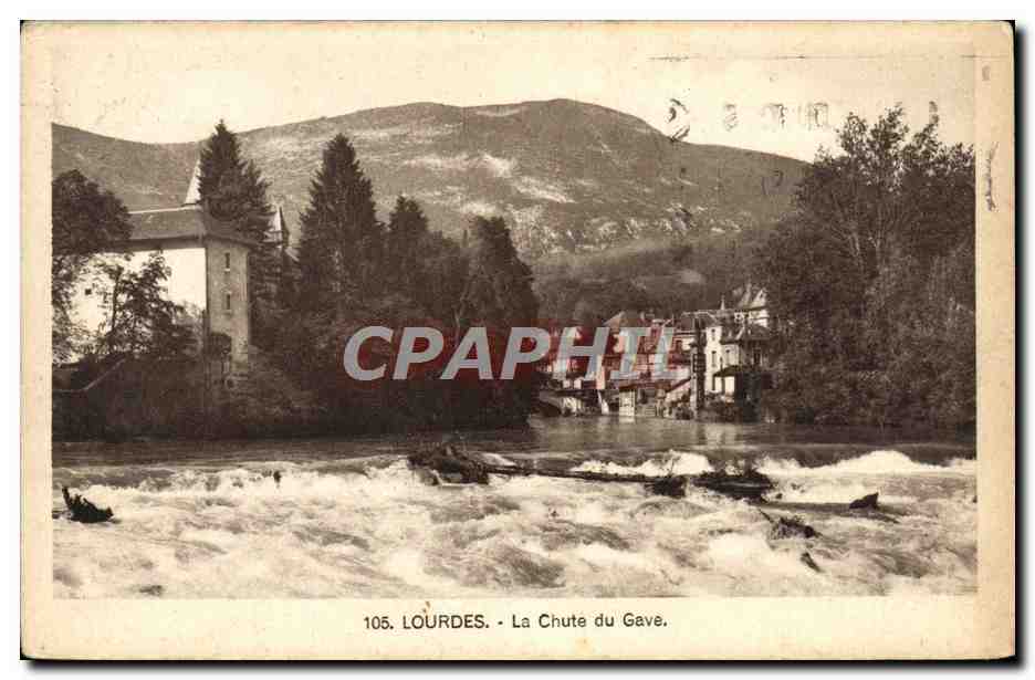 CPA Lourdes La Chute du Gave 