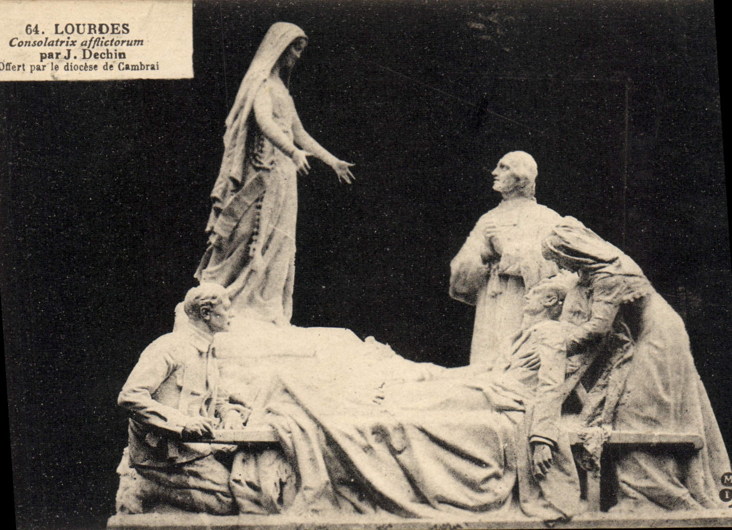 CPA Lourdes Consolatrix affictorium par J Dechin Diocese de Cambrai
