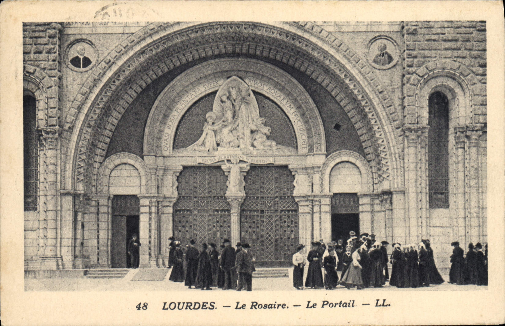 CPA Lourdes Le Rosaire Le Portail 