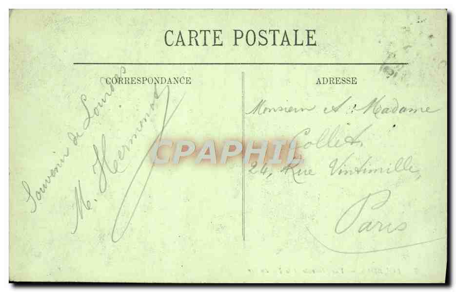 CPA Lourdes Vue generale et le Pic du Jer  — Verso