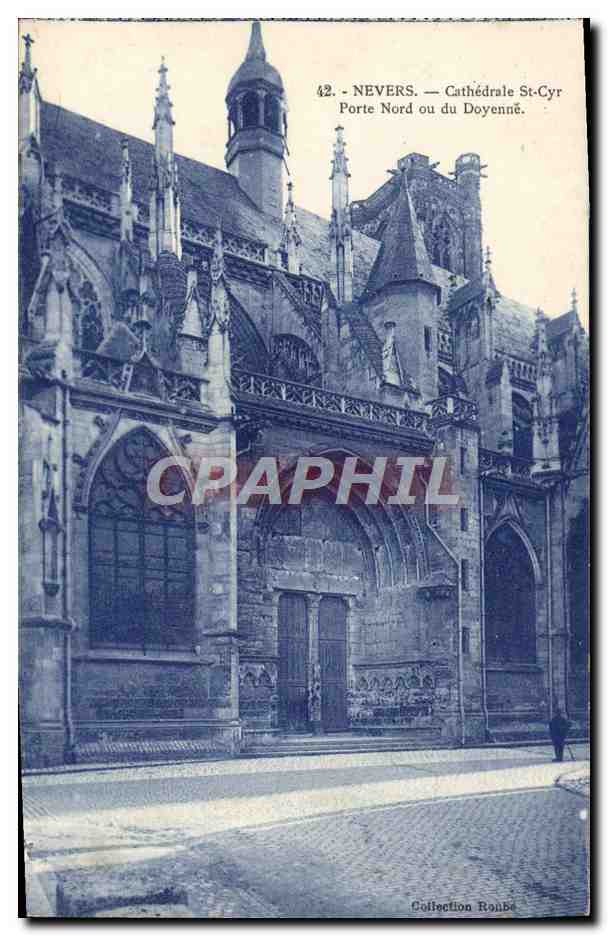Nevers — Cathédrale St-Cyr, Porte Nord ou du Doyenné — Collection Rouba