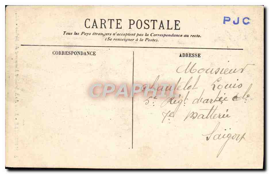 CPA Marseille Eglise des Reformes et Monument des Mobiles  — Rückseite