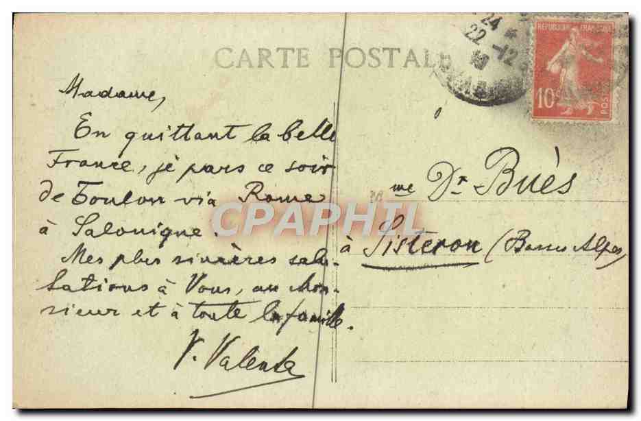 Toulon — Statue de la Liberté — L.R. n°46 — Reverso