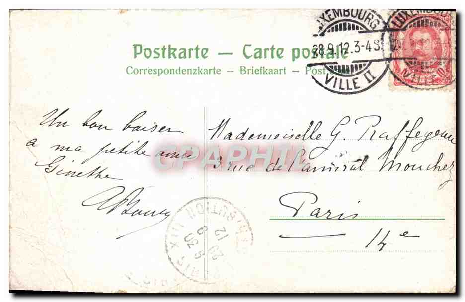CPA Luxemburg Pfaffenthal  — Verso
