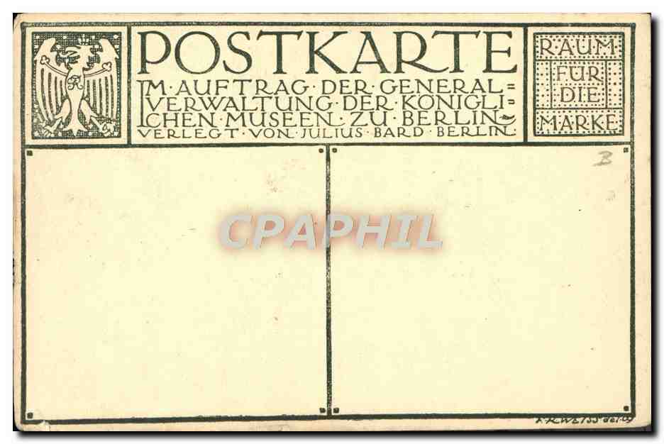 CPA Antonius Van Dyck Bildnis Einer Genueserin — Verso