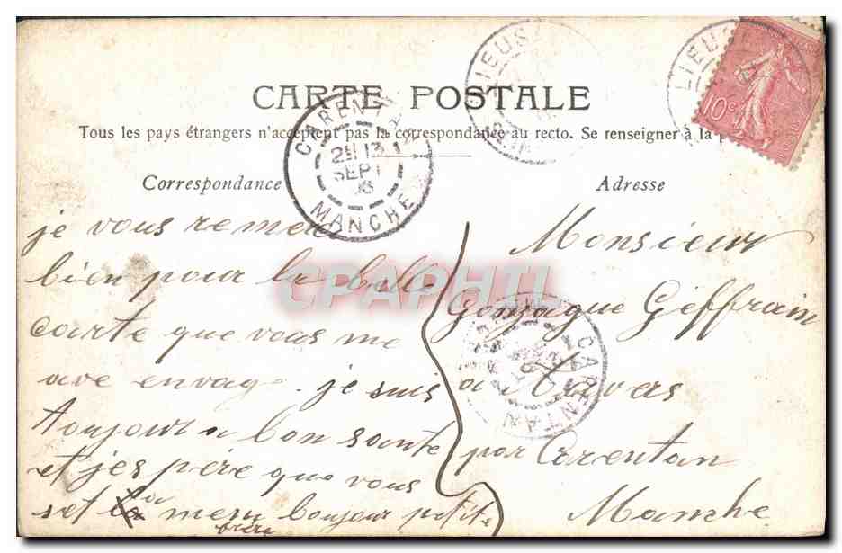 CPA Fantaisie Femme — Rückseite