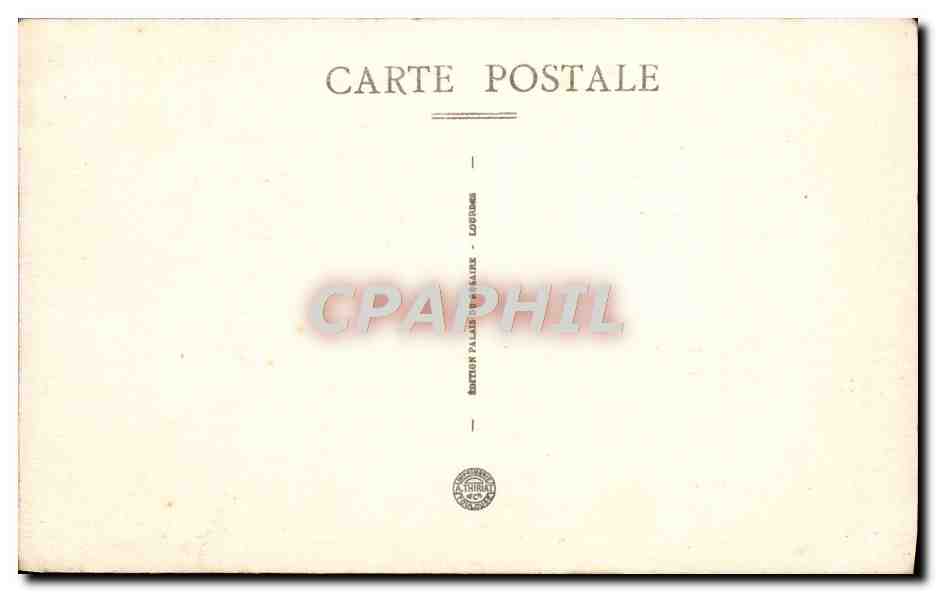CPA Lourdes Chateau Fort  — Verso