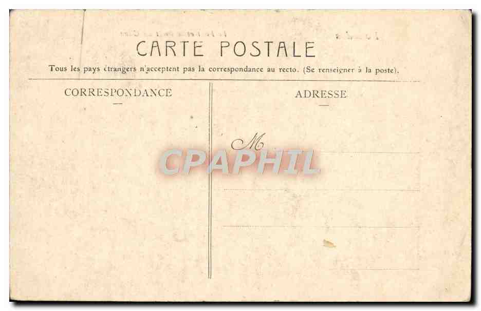 CPA Lourdes Le Fort et le Pont du Gave  — Verso