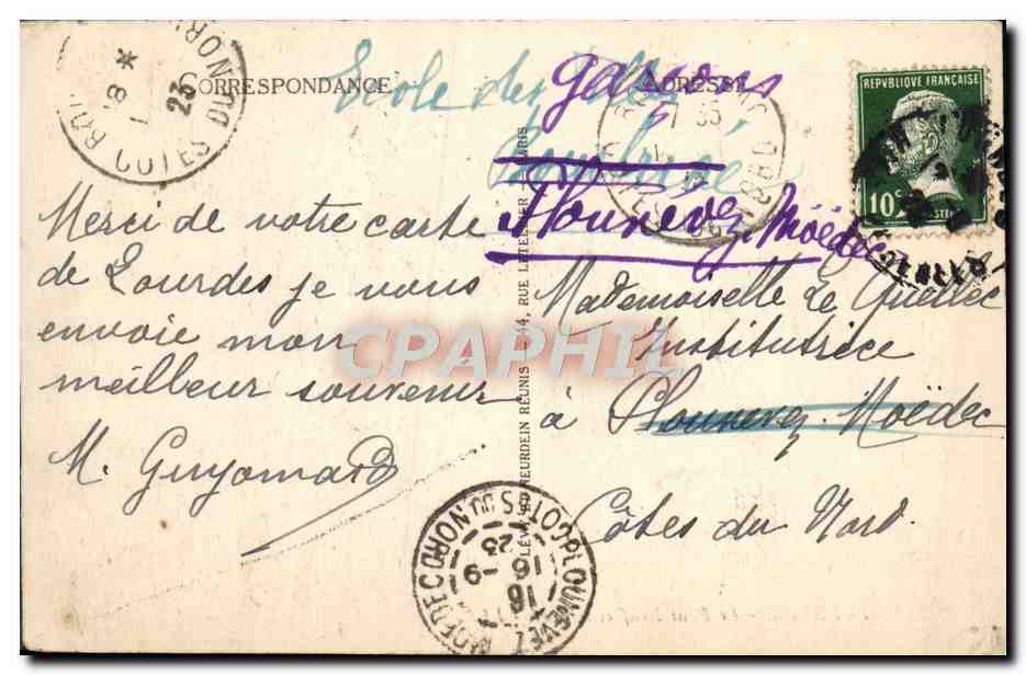 Lourdes - Le Pont Neuf et le Fort - LL — Verso