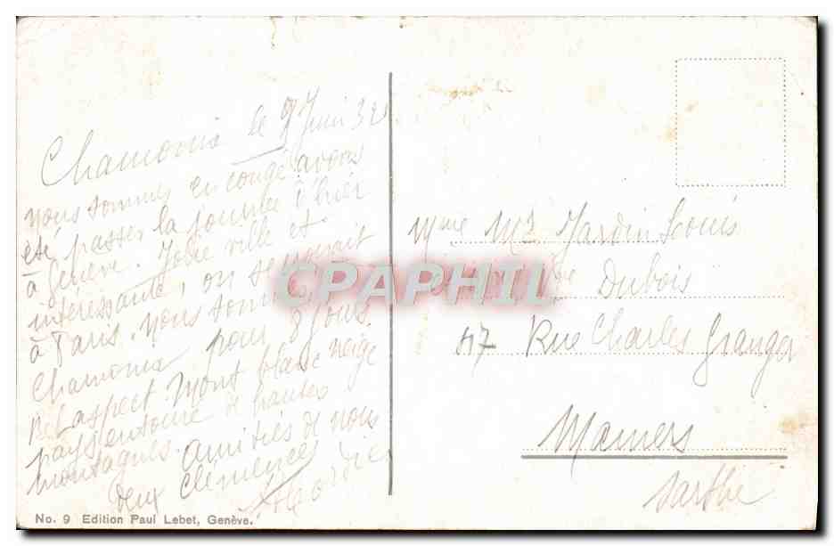CPA Geneve La Rade — Rückseite